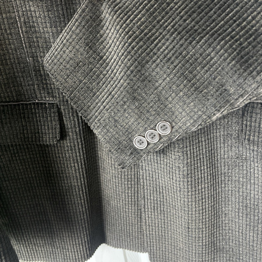 Norm Thompson Men's Sports Coat Dark Brown Check Texture Corduroy Blazer 44L - Picture 5 of 10